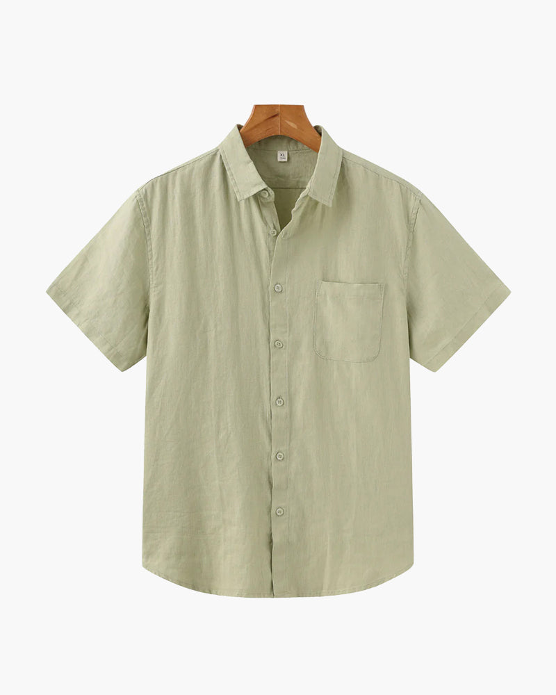 MONVIEL | Short-sleeve linen shirt