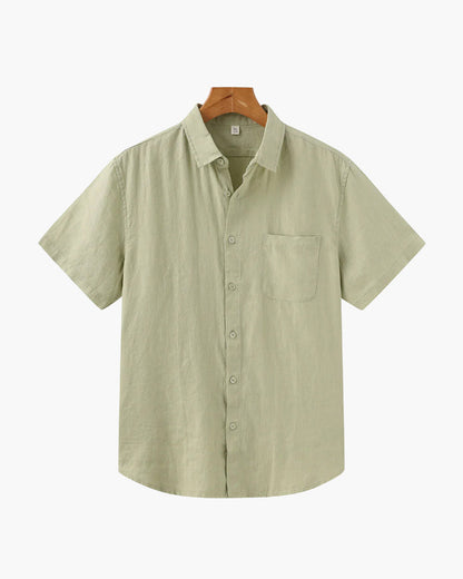 MONVIEL | Short-sleeve linen shirt