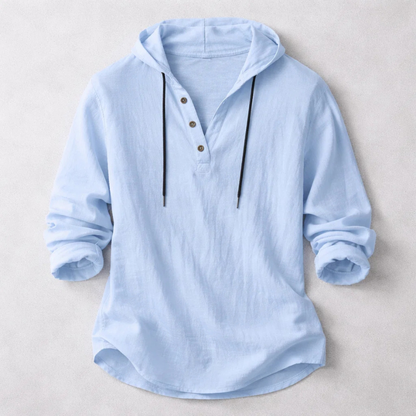 MONVIEL | Linen Hooded Shirt