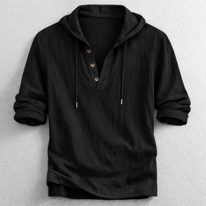 MONVIEL™ | Men's Cotton-Linen Hooded Henley
