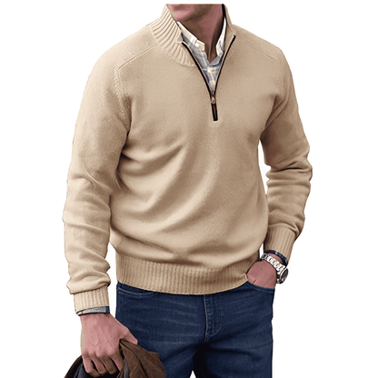 Fergal™ | Pull maille zippé col montant