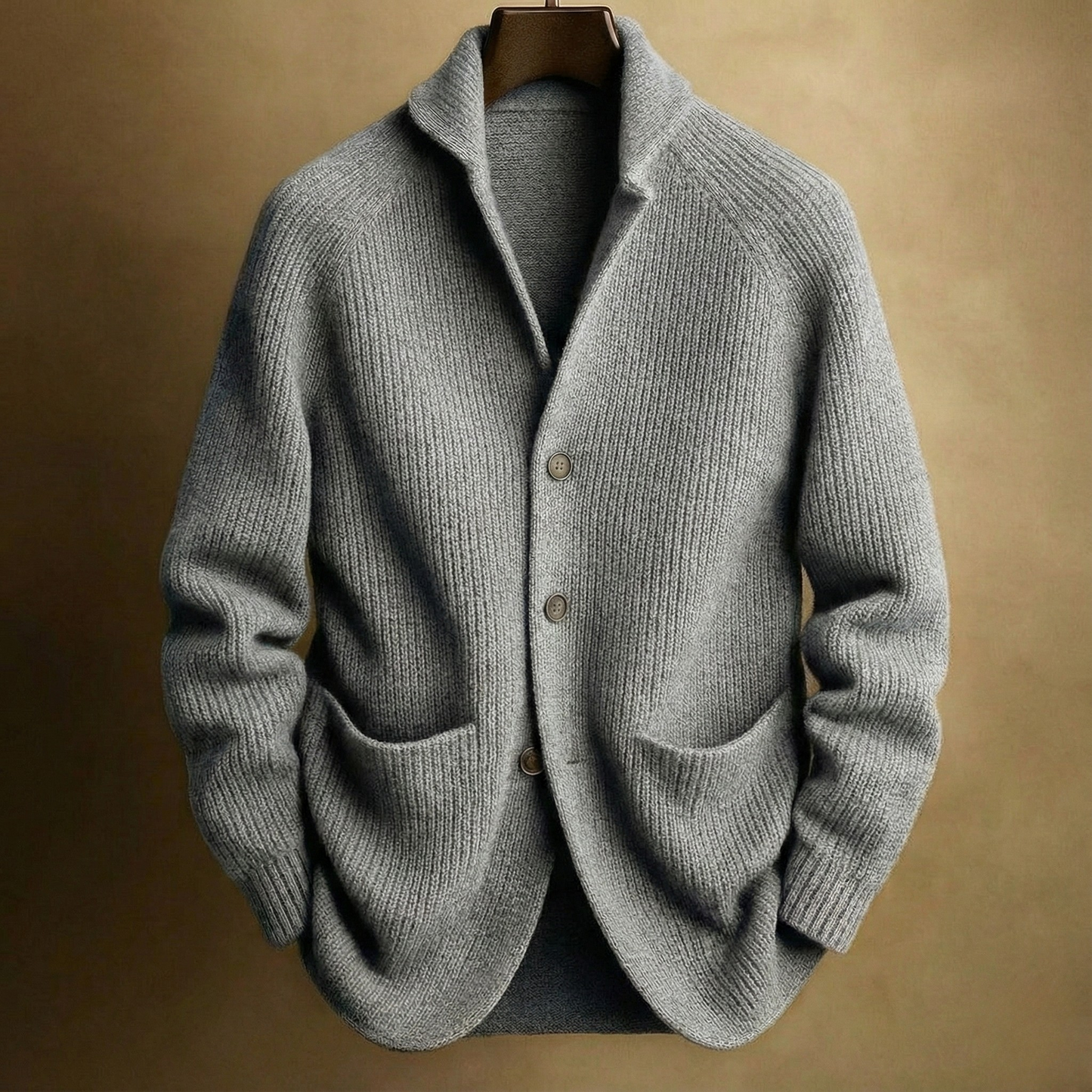 MANSSINO™ | Men's Ribbed Wool Shawl Collar Waistcoat
