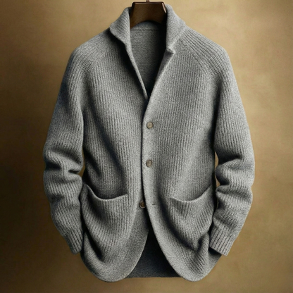 MANSSINO™ | Men's Ribbed Wool Shawl Collar Waistcoat
