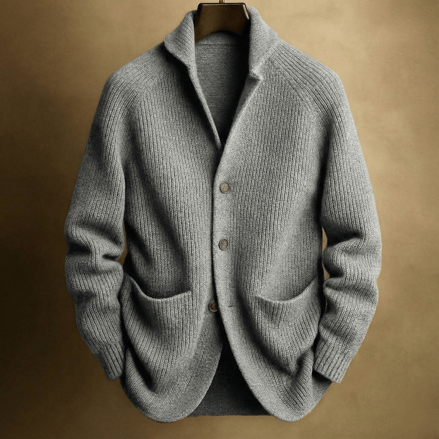 MANSSINO™ | Ribbed Knit Shawl Collar Blazer