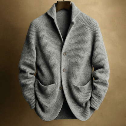 MANSSINO™ | Ribbed Knit Shawl Collar Blazer