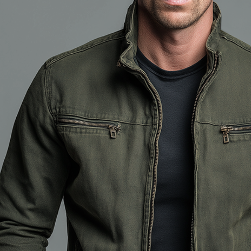 MANSSINO™ | Vintage Wash Zip Jacket