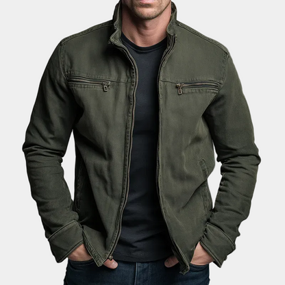 MANSSINO™ | Vintage Wash Zip Jacket