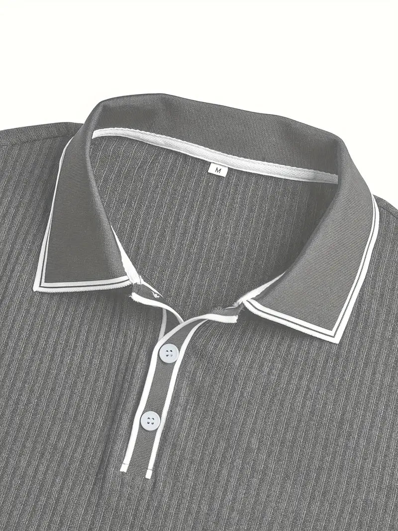 MONVIEL™ | Contrast-Trim Ribbed Polo