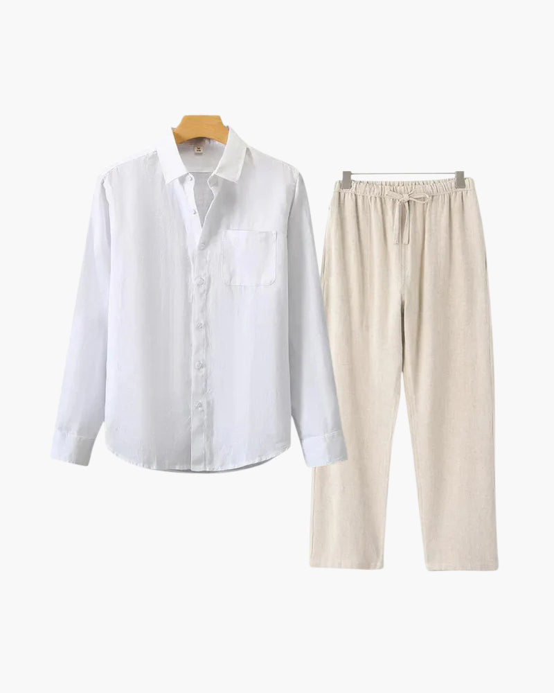 Aidan™ | Ensemble en lin manches longues