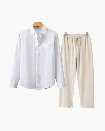 Aidan™ | Ensemble en lin manches longues