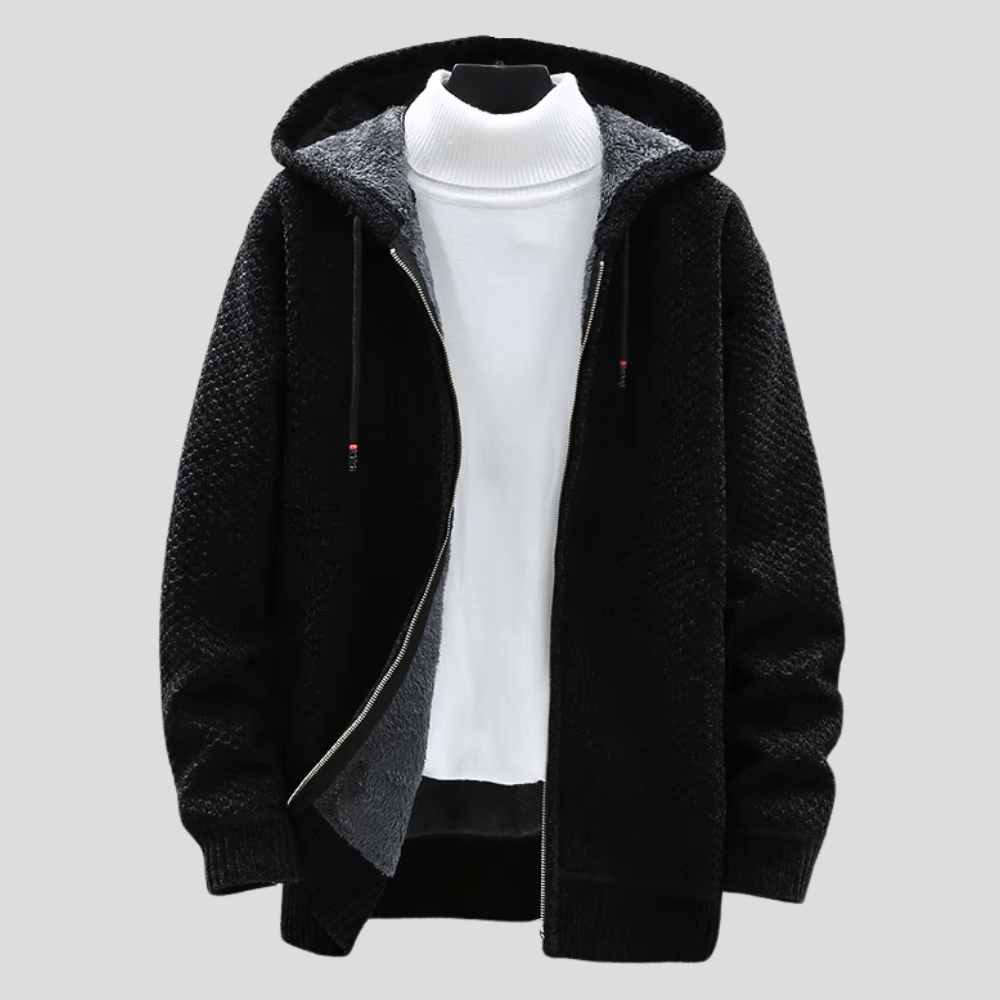 MONVIEL™ | Knit-Outer Fleece-Lined Zip Hoodie