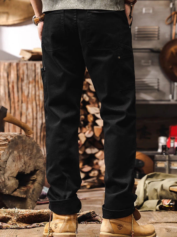 MONVIEL | Mens Cotton Utility Trousers