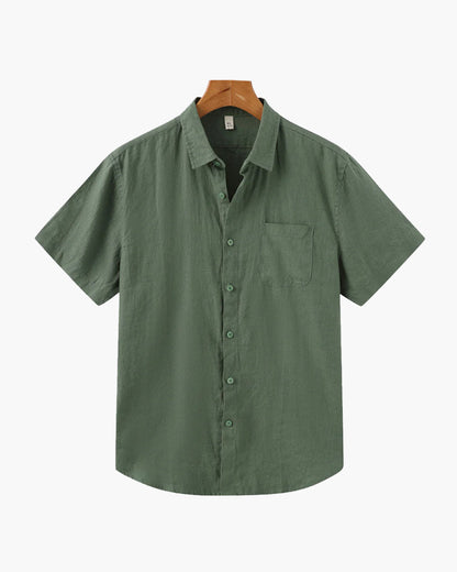 MONVIEL | Short-sleeve linen shirt