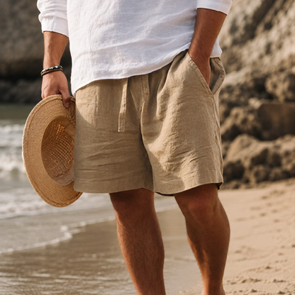 MANSSINO™ | Men's Linen-Blend Drawstring Shorts