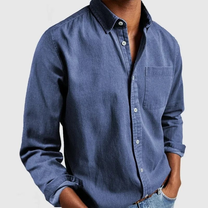 MONVIEL | Button-Up Polo-Collar Shirt