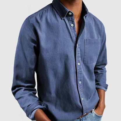 MONVIEL | Button-Up Polo-Collar Shirt