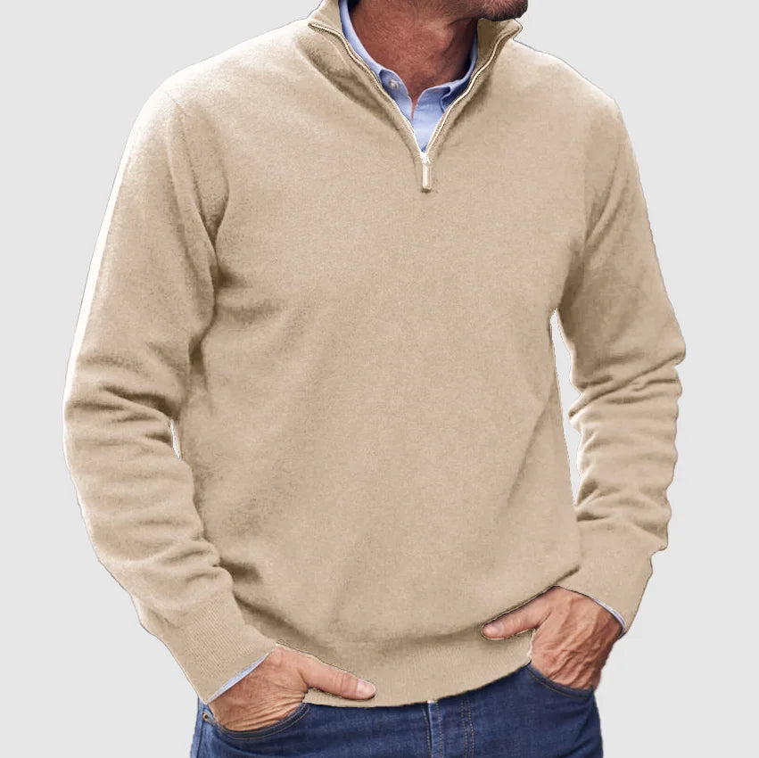 MANSSINO™ | Men's Slim Fit Quarter-Zip Pullover