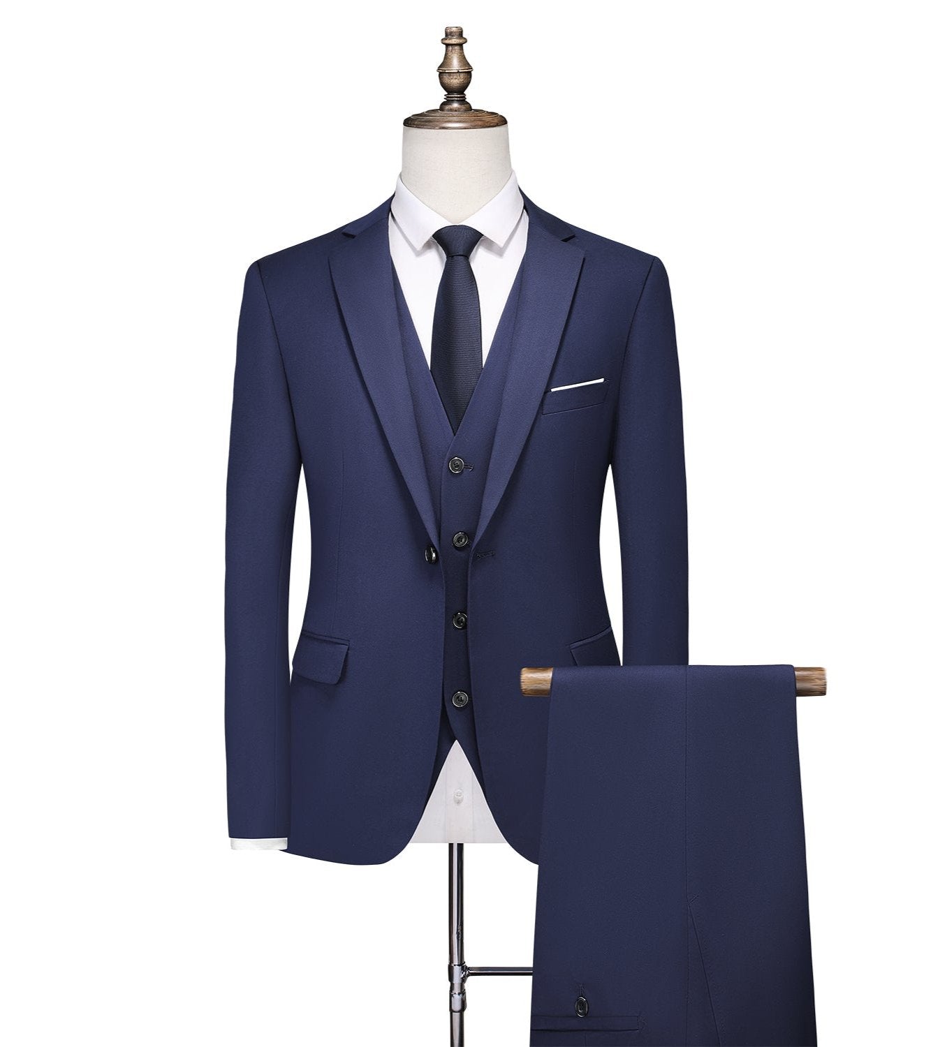 MONVIEL | Blue Three-piece suit