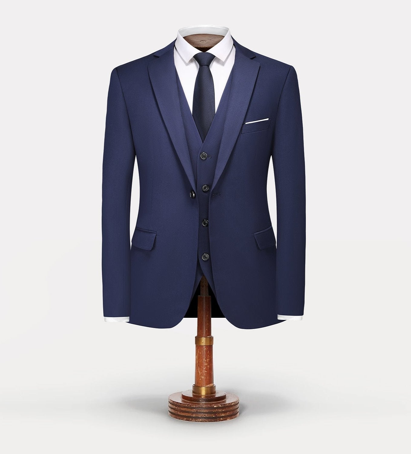 MONVIEL | Blue Three-piece suit