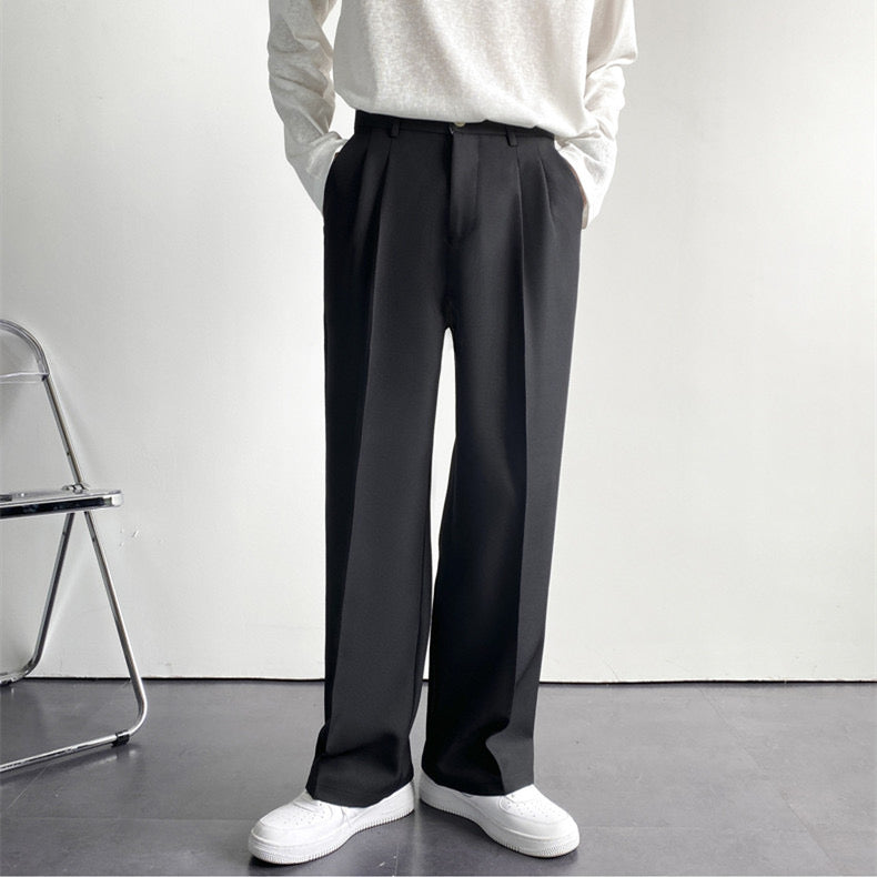 MANSSINO™ | Men's Pleated Wide-Leg Dress Trousers