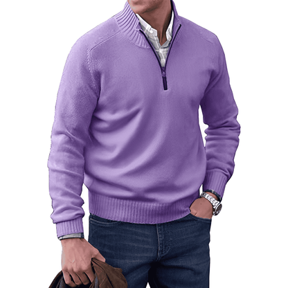 Fergal™ | Pull maille zippé col montant
