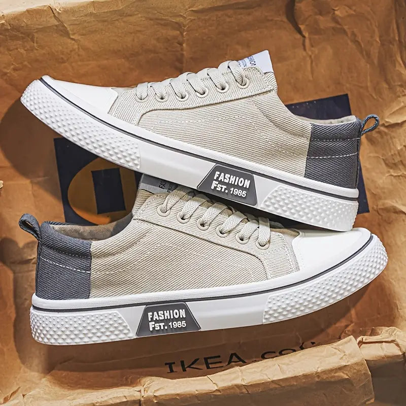 MANSSINO™ | Men's Color-Block Canvas Low-Top Sneaker