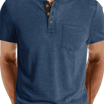 MONVIEL™ | Men's Cotton Henley T-Shirt