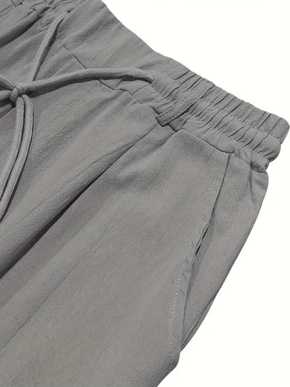 MANSSINO™ | Men's Wide-Leg Linen Drawstring Trousers