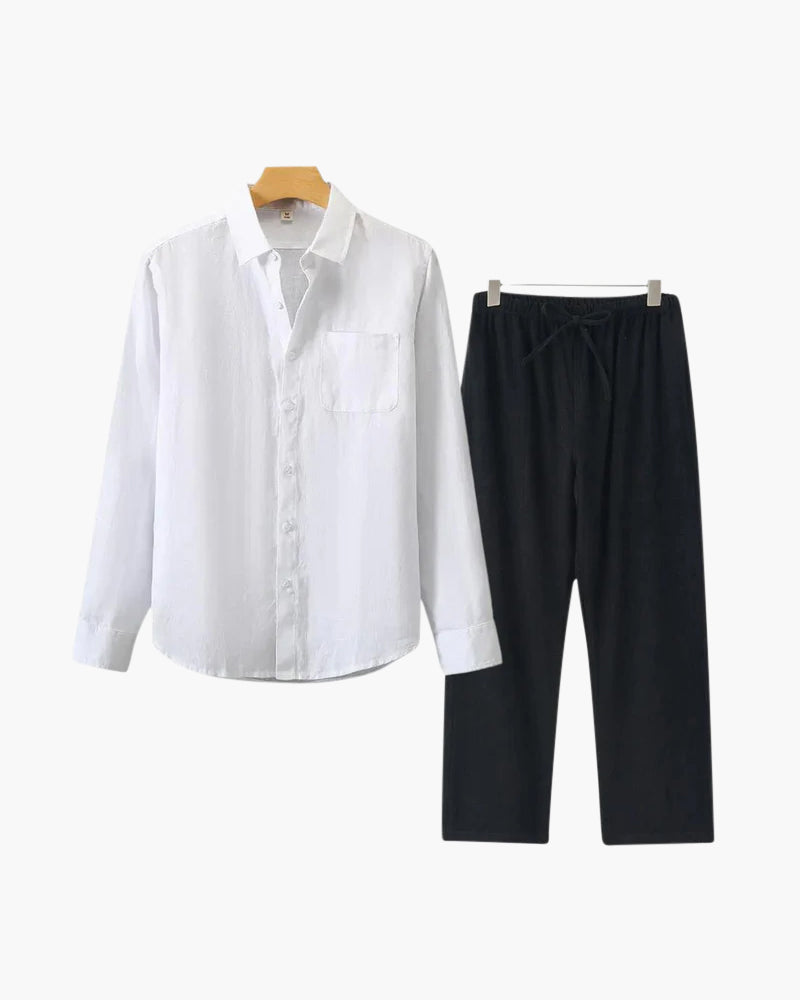 Aidan™ | Ensemble en lin manches longues