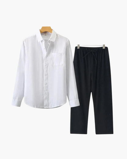 Aidan™ | Ensemble en lin manches longues