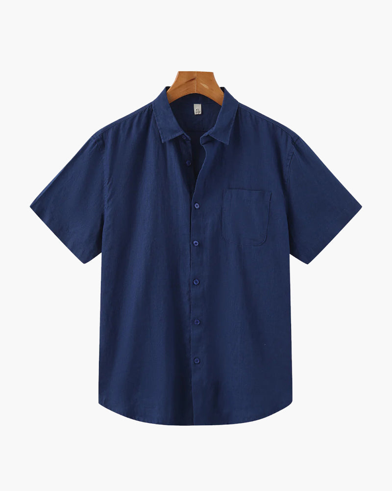MONVIEL | Short-sleeve linen shirt