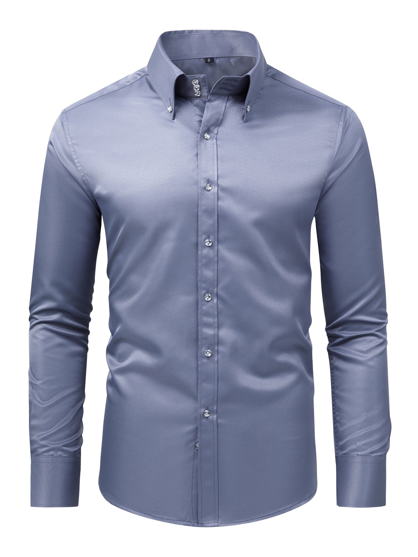 MONVIEL™ | Men's Satin-Finish Long-sleeve Shirt
