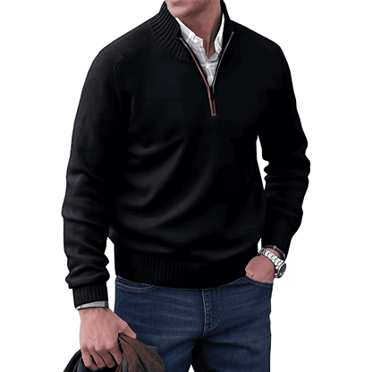 Fergal™ | Pull maille zippé col montant