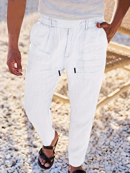 MANSSINO™ | Men's Linen Drawstring Tapered Trousers