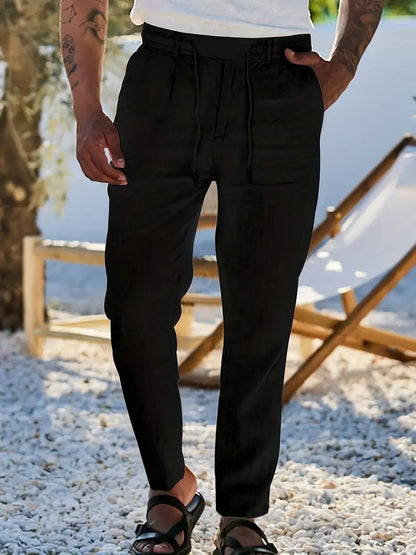MANSSINO™ | Men's Linen Drawstring Tapered Trousers