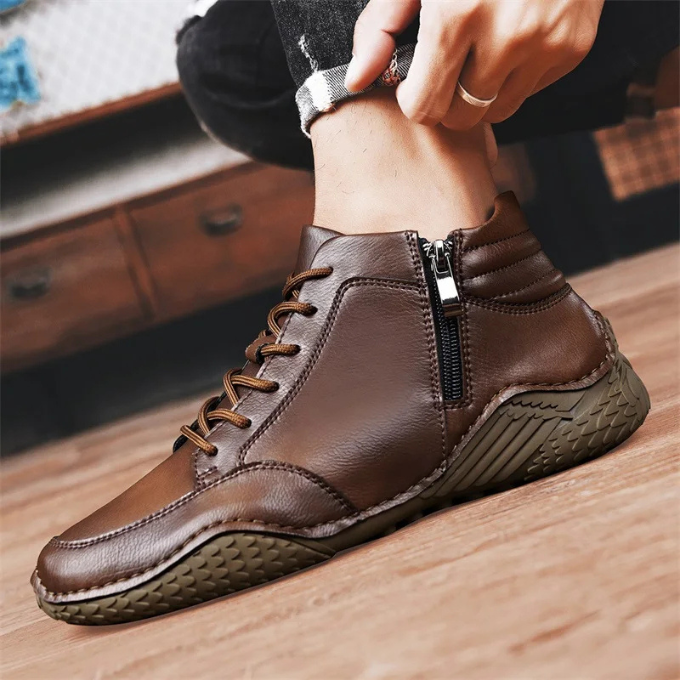 MANSSINO™ | Men's Full-Grain Leather Side-Zip Boot