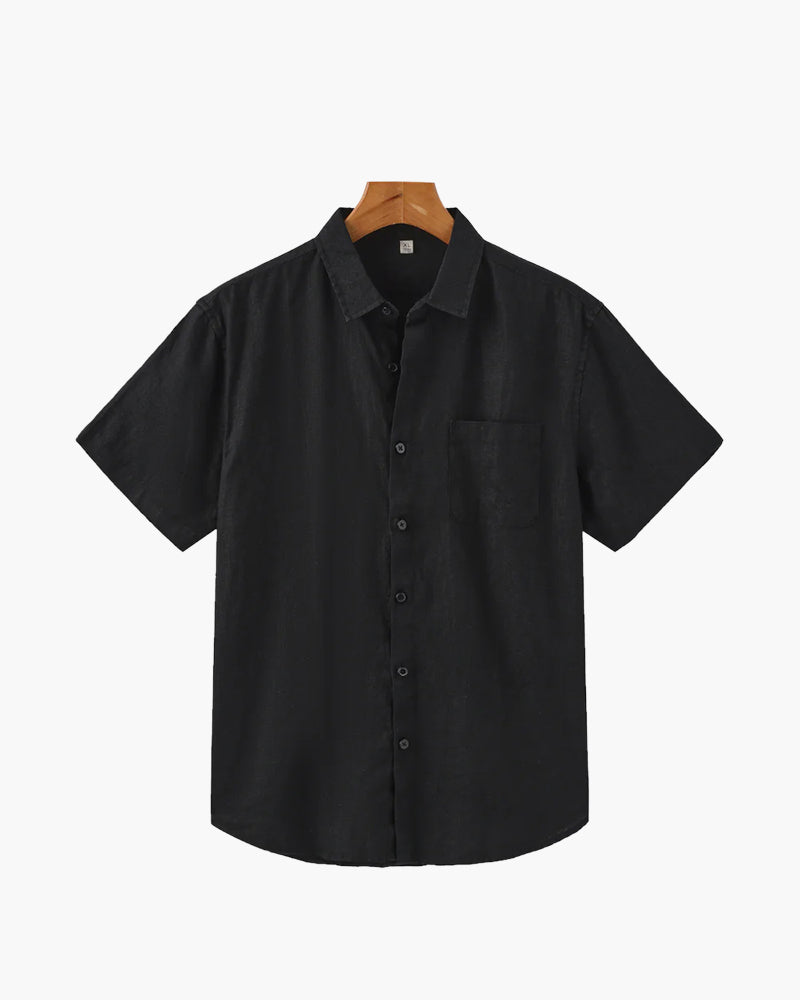 MONVIEL | Short-sleeve linen shirt