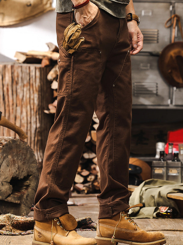 MONVIEL | Mens Cotton Utility Trousers