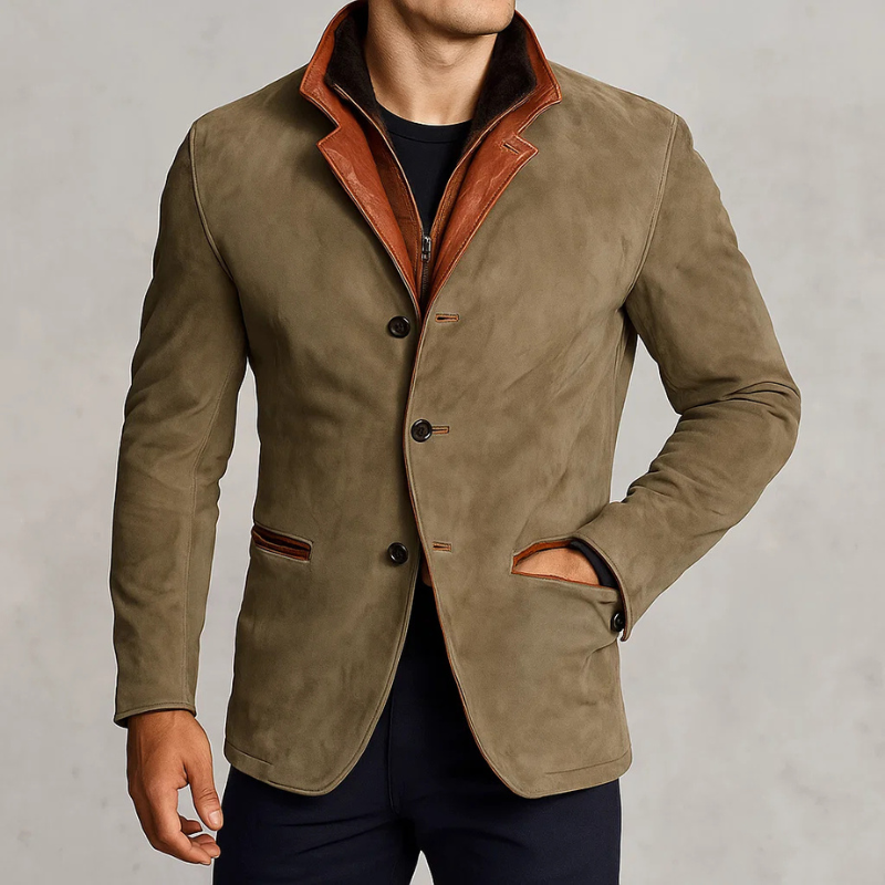 MANSSINO™ | Fitted Suede Blazer Jacket