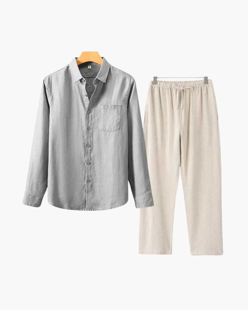 Aidan™ | Ensemble en lin manches longues