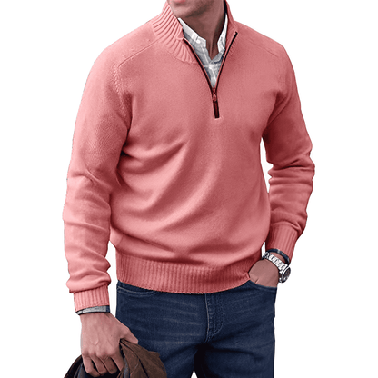 Fergal™ | Pull maille zippé col montant
