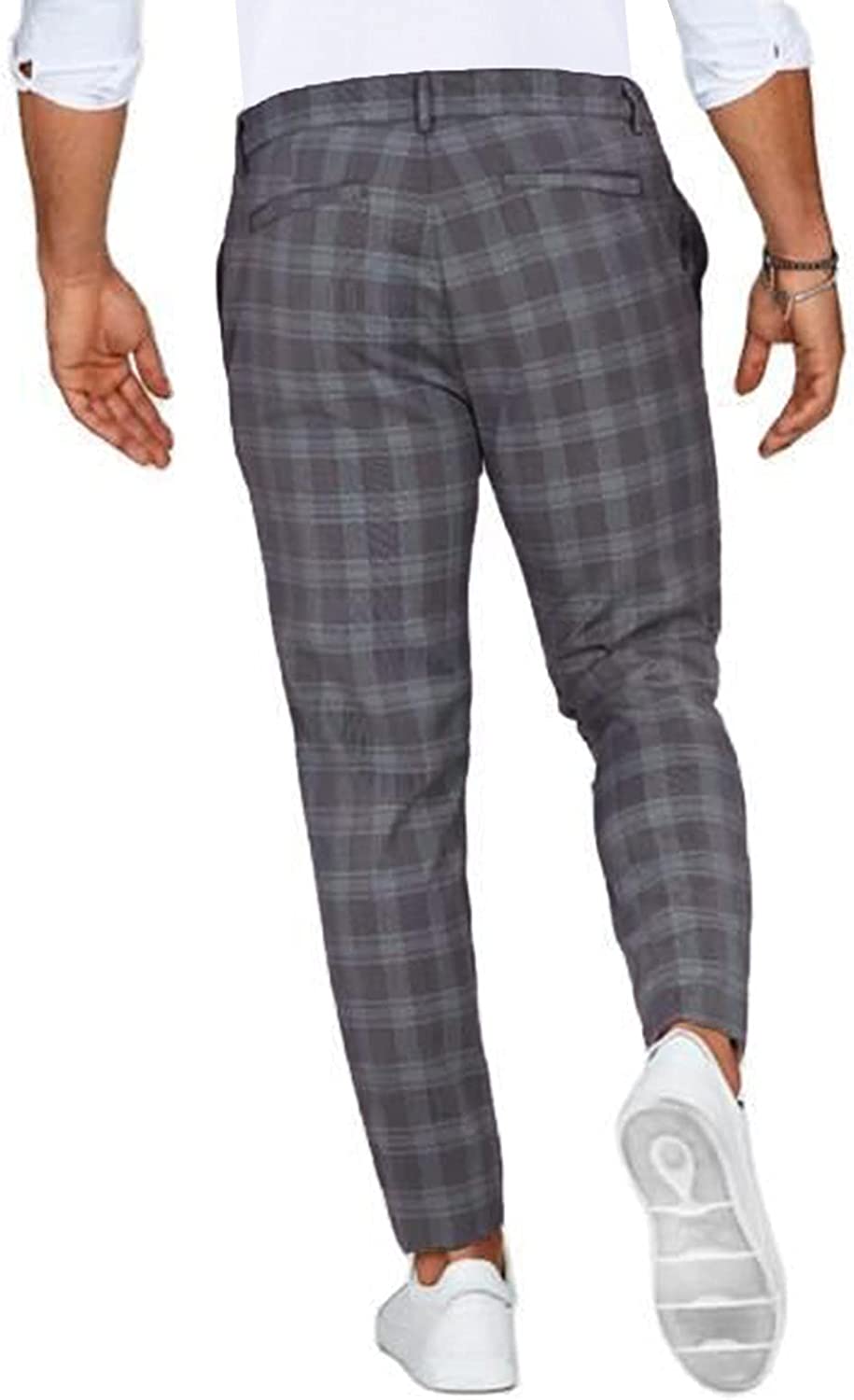 MONVIEL™ | Men's Slim-Fit Checked Chinos