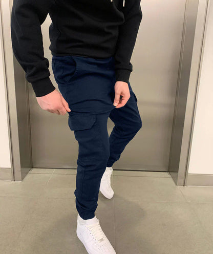 MONVIEL™ | Men's Cotton-Blend Elastic Waist Cargo Trousers