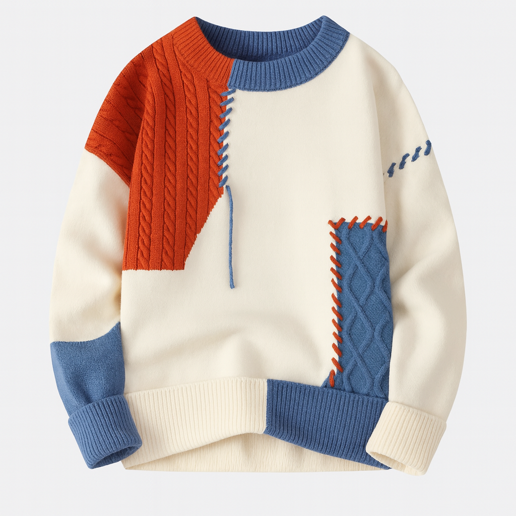 LAURENT MONACO | PULL PATCHWORK POUR HOMME