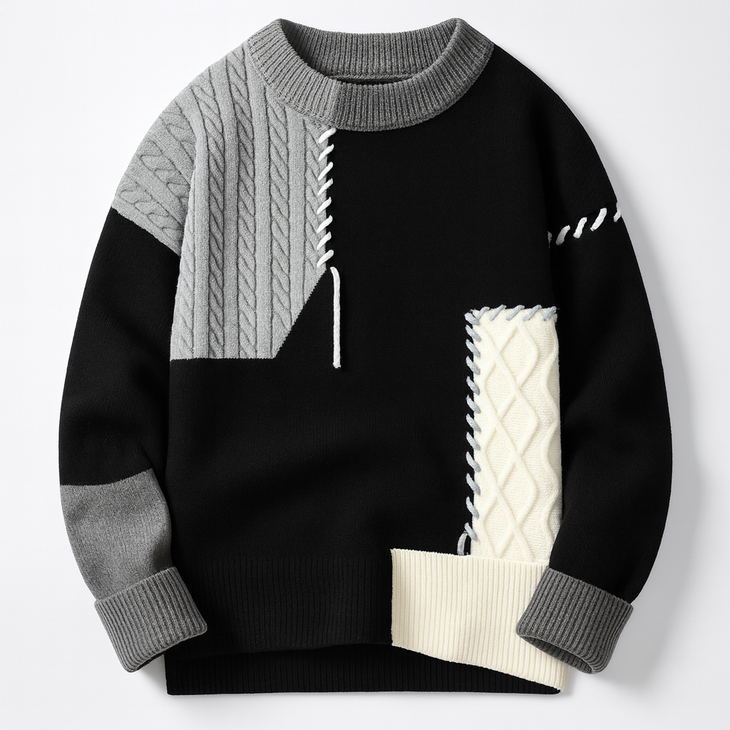 LAURENT MONACO | PULL PATCHWORK POUR HOMME
