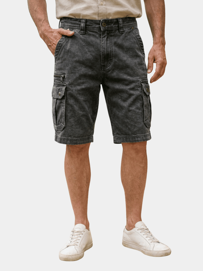 MANSSINO™ | Men's Washed Denim Cargo Shorts