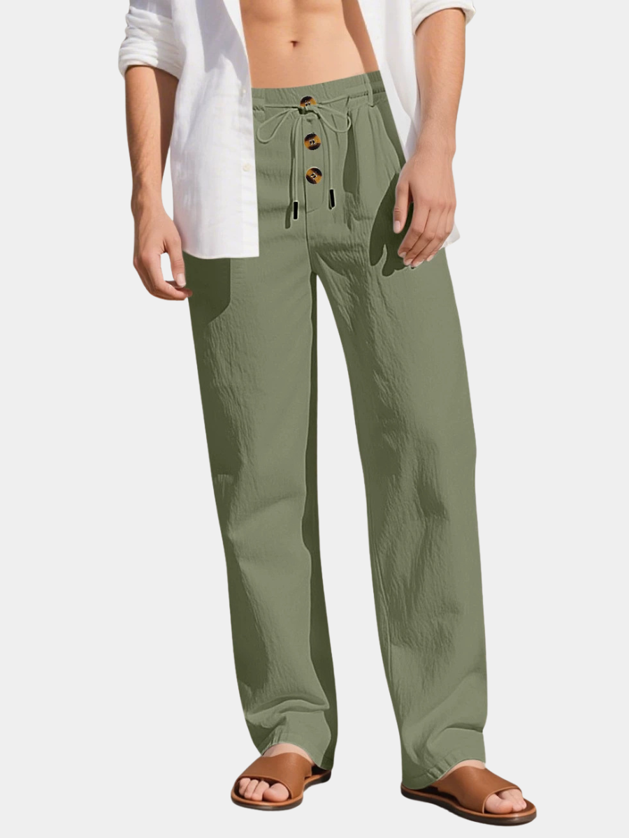 MANSSINO™ | Men's Linen-Blend Drawstring Summer Trousers