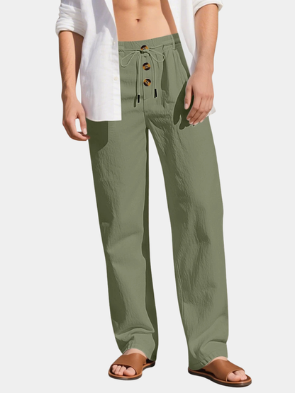 MANSSINO™ | Men's Linen-Blend Drawstring Summer Trousers