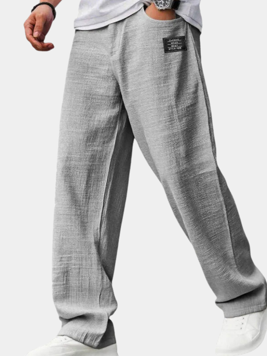 MANSSINO™ | Men's Cotton-Linen Straight-Leg Trousers
