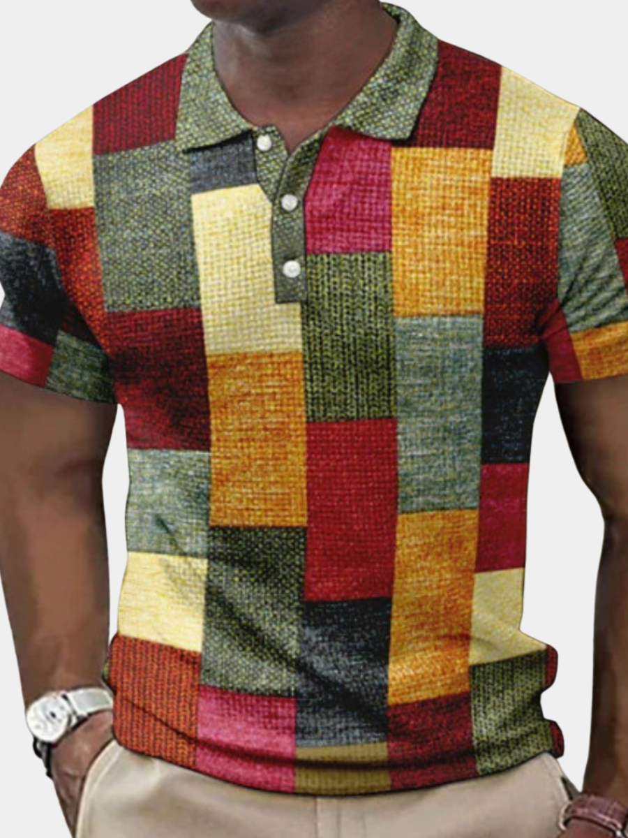 MONVIEL™ | Men's Color-Block Patchwork Polo